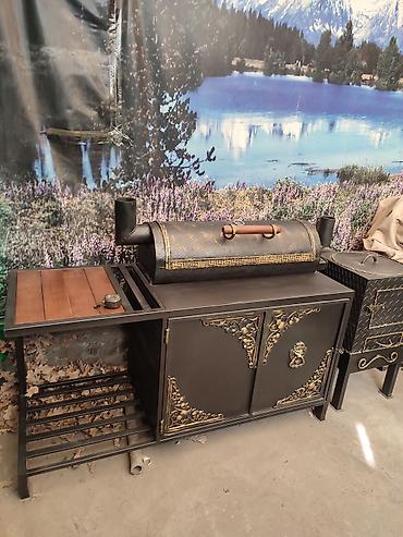 Барбекю: Три в одном очень удобная коптильня гриль барбекю мангал очок толщина — 8