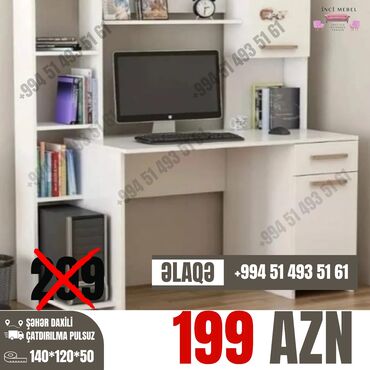 Məişət məhsulları: Oğlan və qız üçün, Yeni, Siyirməli, Yazı masası, Stulsuz