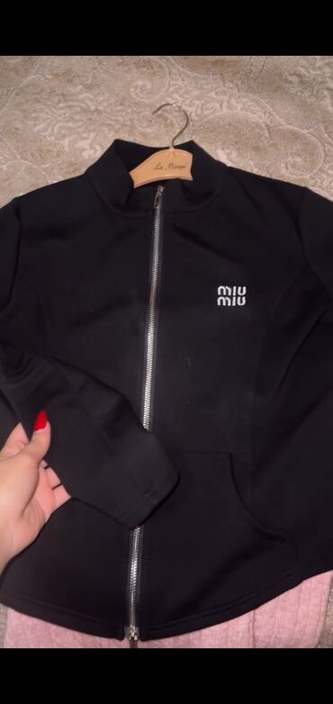 женские длинные свитера: Толстовка, цвет - Черный