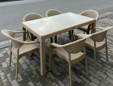 plastik stol stul satisi: Yeni, 6 stul, Stullar ilə, Həsir toxunuşlu, Türkiyə