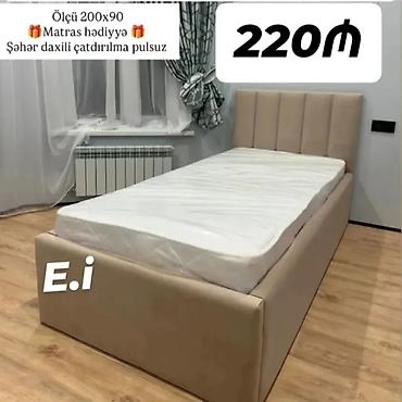 Çarpayılar: - Tək nəfərlik çarpayı, ölçü: 200 x 90 sm - Yumşaq başlıqla, müasir — 1