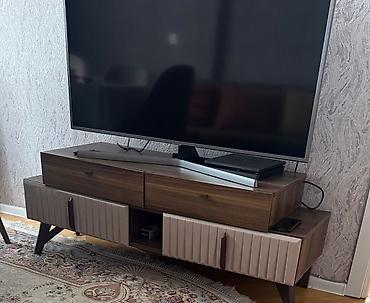 stul ev ucun: Mebel dəsti – uzun divan + TV stendi Stol açılan və 6 oturacaq stull — 1