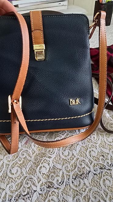 Çantalar: BLIK brendi çiyin çantası - Material: toxumalı eko‑dəri - Rəng: tünd — 3
