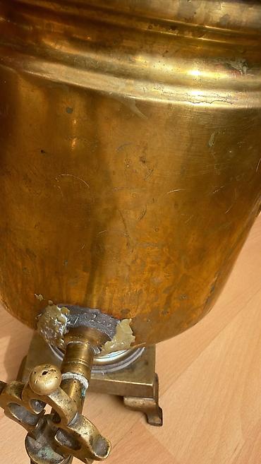 antik samovar alıram: Əla vəziyyətdə, 17 möhürlü 1874cü ildən qalma 150 illik antik — 8