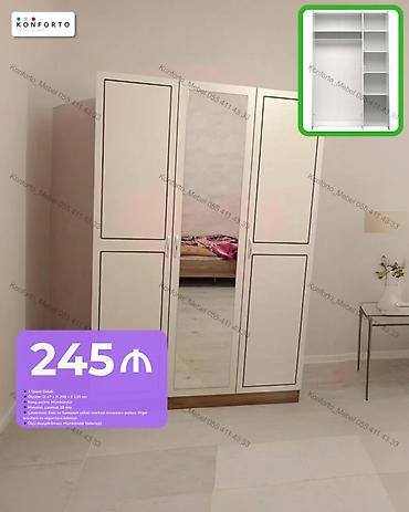 Düz dolab, Yataq otağı üçün, Paltar üçün, Açılan, Korpuslu, 3 qapılı lalafo.az -da Düz dolab, Yataq otağı üçün, Paltar üçün, Açılan, Korpuslu, 3 qapılı