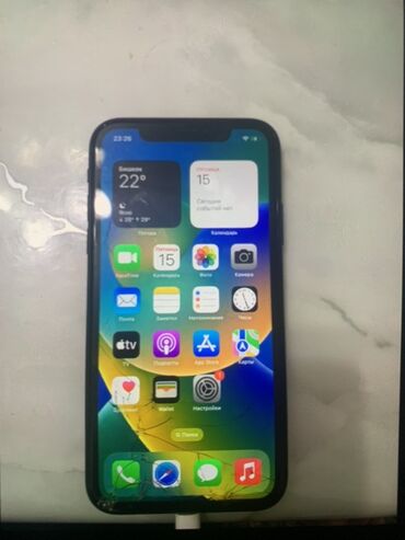 айфон х: IPhone X, Б/у, 128 ГБ, Черный, Чехол, 76 %