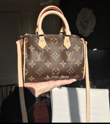 kajs kozni: Louis Vuitton “nano speedy” torbica. 20cm Sa najlonima i dodatnim