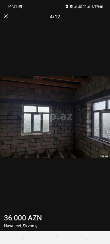 Həyət evləri və villaların satışı: Şirvan şəhərində yerləşən həyət evi (tikinti mərhələsində) — 4