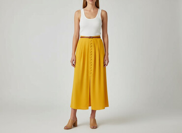 spódnice rozkloszowane maxi: Promod, Спідниця жіноча, розмір L