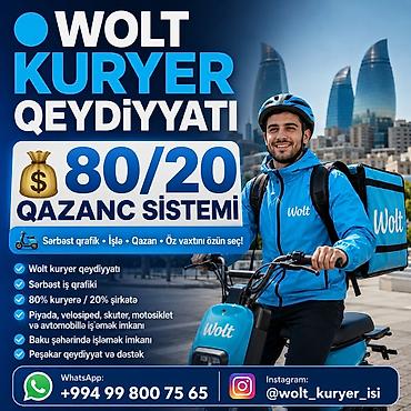 minivan taksi: Moto-kuryer tələb olunur, Gündəlik ödəniş, Təcrübəsiz — 1
