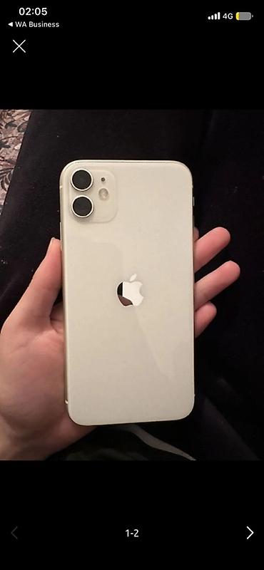 2 2 мерс: IPhone 11, Б/у, 128 ГБ, Белый, Чехол, 80 % — 3