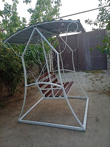 Садовая, уличная мебель: Bağ yelləncəyi – metal karkaslı, dam örtüklü - Güclü metal çərçivə — 3