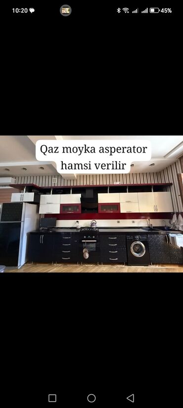 quxna mebiləri: Metbex mebeli satilir 550 azn olcu 5 metrdi uzerinde Silver firmasinin