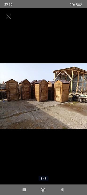 Уличный туалет: Туалетная кабинка, будка, Материал: Дерево — 2