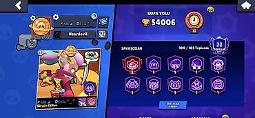 usta çantası: Brawl Stars oyun hesabı - Kupa yolu: 53 919 - Prestij: 22 - — 4
