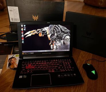 нетбук: İşlənmiş Acer Predator, 15.6 ", Intel Core i7, 256 GB, Ünvandan götürmə