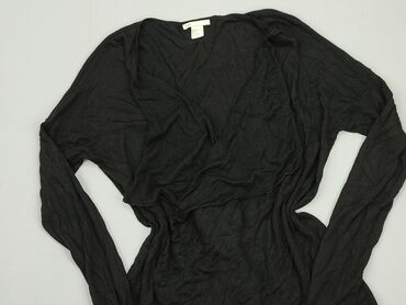 czarne bluzki z długim rękawem: Bluzka Damska, H&M, M, stan - Bardzo dobry