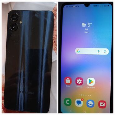 Samsung: Samsung Galaxy A05, 128 GB, rəng - Qara, Barmaq izi, İki sim kartlı, Face ID