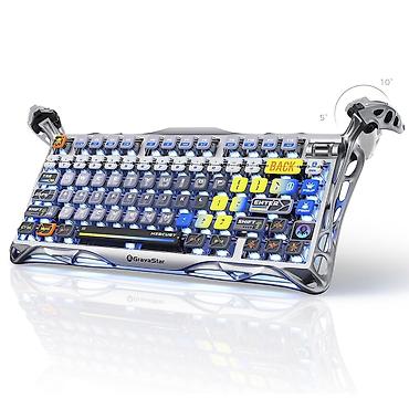 steelseries apex m400: GravaStar Mercury K1 Pro Space Silver mexaniki klaviatura – futuristik — 1
