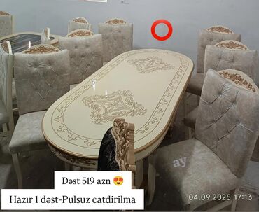 Uşaq və gənc otağı üçün dəstlər: Qonaq otağı üçün, Yeni, 6 stul