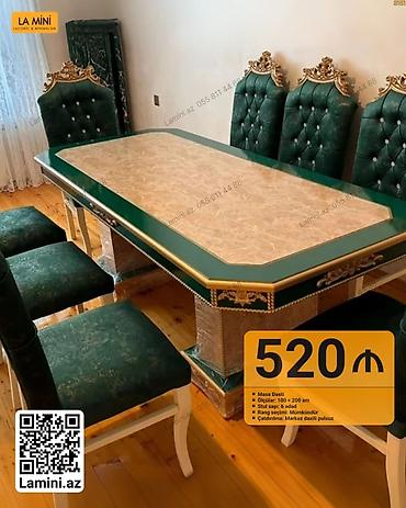 Masa Dəsti – klassik üslubda, dekorativ oyma detallarla - Ölçü: 100 ×
