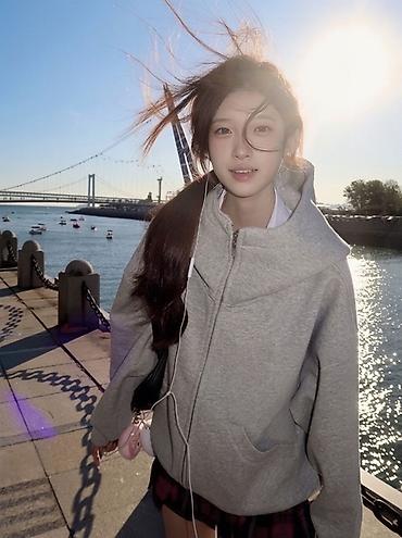 оверсайз одежды: Oversize Zip Hoodie 🩶 оверсайз-зипка из плотного хлопка с объёмным — 1