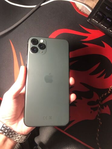 iphone 11 green: IPhone 11 Pro Max, 256 GB, Matte Midnight Green, Face ID
