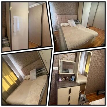 yeni mebel: Двуспальная кровать, Шкаф, Комод, 2 тумбы
