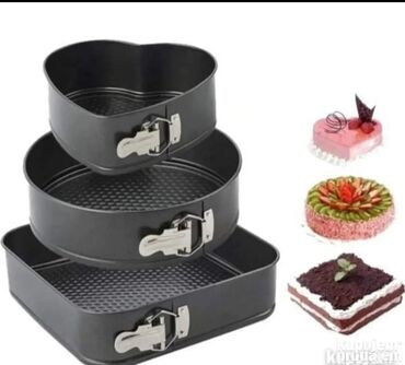 Kuhinjska oprema: Kalupi za torte i kolace - Set 3u1 Set od 3 kalupa za tortu. Izrađeni