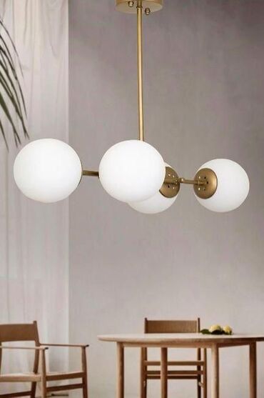 dəmir profillər: Çılçıraq, 4 lampa, Metal