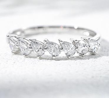 Украшения с бриллиантами: 💍 Кольцо из белого золота 750 пробы с лабораторными бриллиантами • — 5