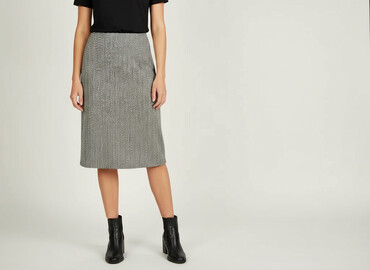 spódniczka czarne rozkloszowane: Pepco, Spódnica damska, rozmiar M