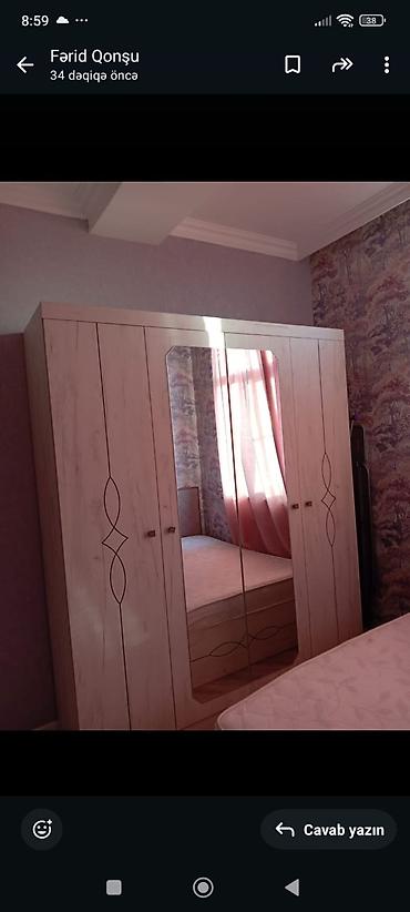 Mebel dəsti – 5 qapılı paltar şkafı - Rəng/tekstura: Açıq ağac