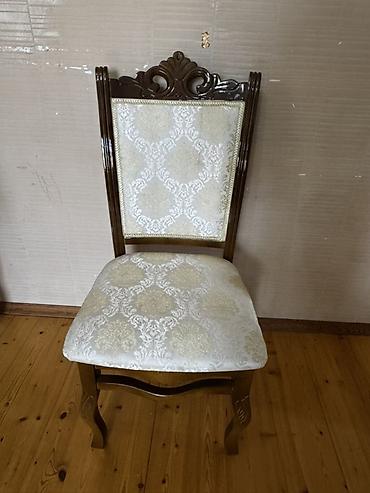 kuxna stol stul divan: Qonaq otağı üçün, İşlənmiş, Açılmayan, Dördbucaq masa, 6 stul — 2