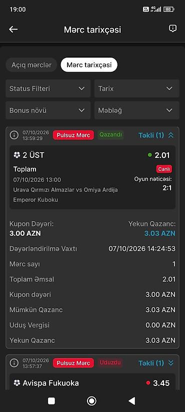 kub hesablama: Xidmət: Canlı idman mərcləri üçün proqnoz paylaşımı (futbol, qadın — 3