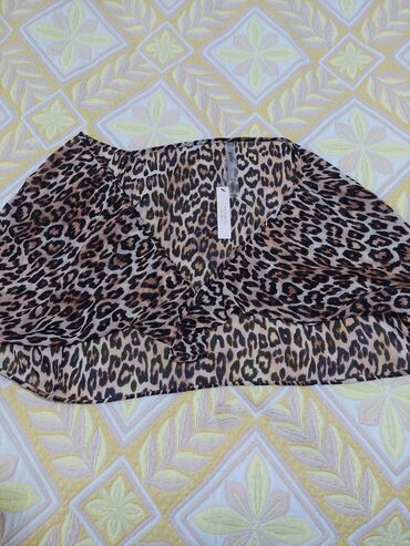 yun pijamalar: Victoria’s Secret leopard naxışlı yüngül şifon kimono/xalat üstlük -