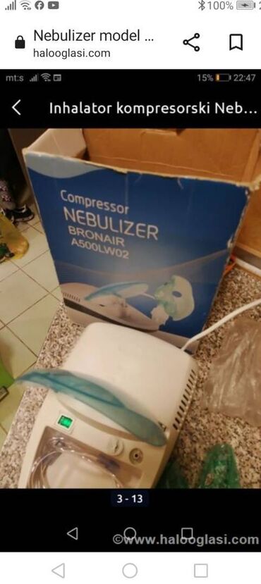 Inhalatori, nebulizatori: Inhalator kompletan ispravan 
Mirjevo — 2