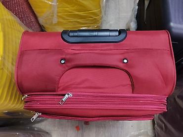trolly bag: Дорожный чемодан на колёсах, мягкий корпус, цвет бордовый. - — 2
