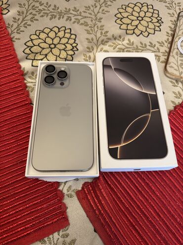 Apple iPhone: IPhone 16 Pro Max, Новый, 256 ГБ, Natural Titanium, Защитное стекло, Чехол, Кабель, 98 % — 1