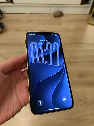 ayfon 12: IPhone 12 Pro Max, Б/у, 128 ГБ, Золотой, Защитное стекло, 76 % — 2
