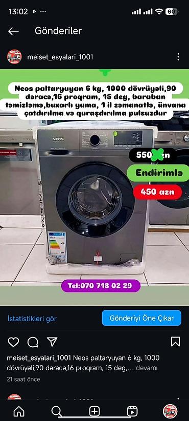 Paltaryuyan maşın 7 kq, Yeni, Pulsuz çatdırılma lalafo.az -da Paltaryuyan maşın 7 kq, Yeni, Pulsuz çatdırılma