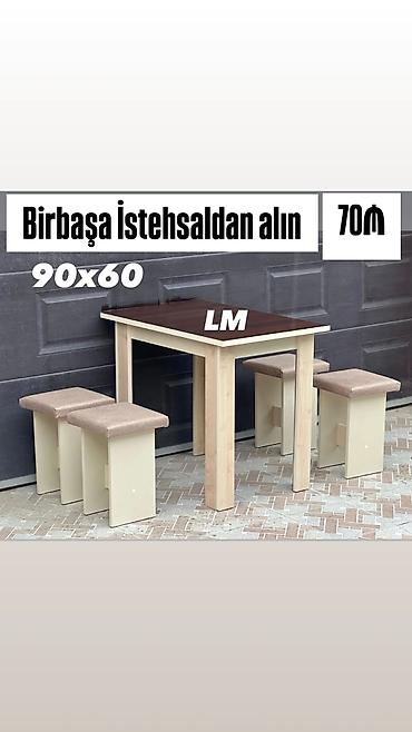 Mətbəx/stol dəsti – birbaşa istehsaldan Təsvir: - Stol ölçüsü: 90x60 lalafo.az -da Mətbəx/stol dəsti – birbaşa istehsaldan Təsvir: - Stol ölçüsü: 90x60