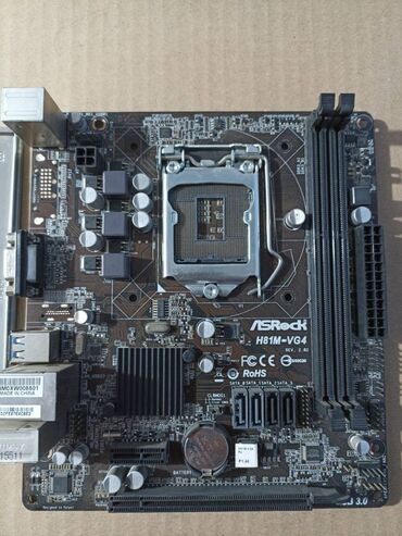 Материнские платы: Материнская плата, Б/у, ASRock, LGA1150, Micro-ATX, Для ПК