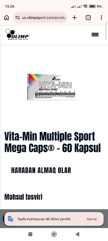 optitect vitamin c: Vitamin orginal OLİMP firmasınındı,Polşadan göndərilib mənə hədiyyə — 1