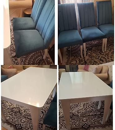 Stol acilmir 6 stulla birlikde ideal veziyyetde 250azn yegane sad