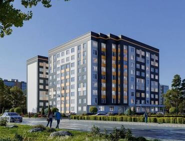 квартира рабочий горадок: 1 бөлмө, 45 кв. м, Жеке план, 4 кабат, Дизайнердик ремонт