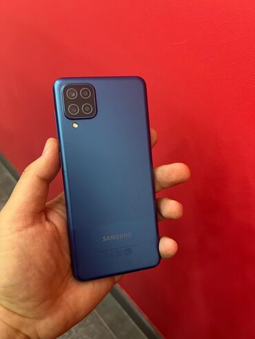 Samsung: Samsung Galaxy A12, 64 GB, rəng - Göy, Zəmanət, Barmaq izi, İki sim kartlı