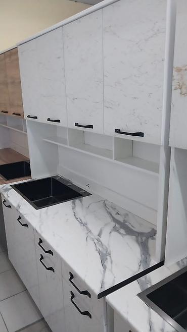 silver kitchen: Кухонный гарнитур, Новый, цвет - Белый, ДСП, Бесплатная доставка — 6