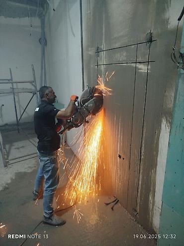 Beton işləri: #Betonkesme #betondeşmə Beton kubik kərpic - dən kəsim deşim — 7