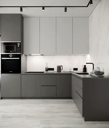 Sifarişlə mətbəx mebeli: Sifarişlə mətbəx dəsti, Özü çəkən petlələr, Mat laminat, Kredit var, Rayonlara çatdırılma, Pulsuz çatdırılma — 7